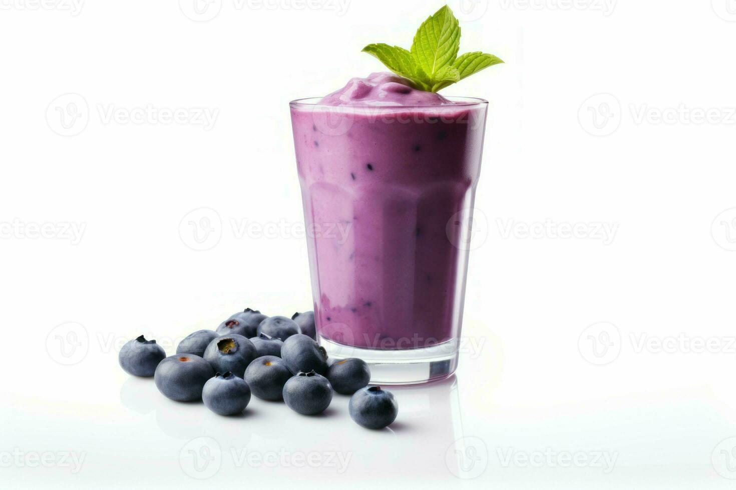 Sweet Blueberry smoothie. Generate Ai photo