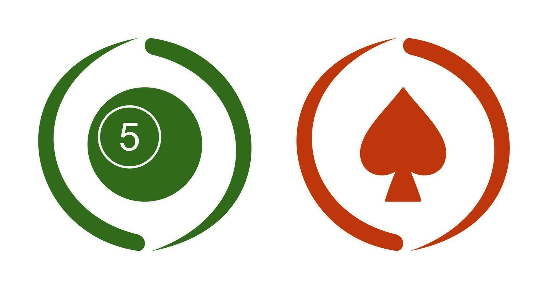 pool balls and spade  Icon vector