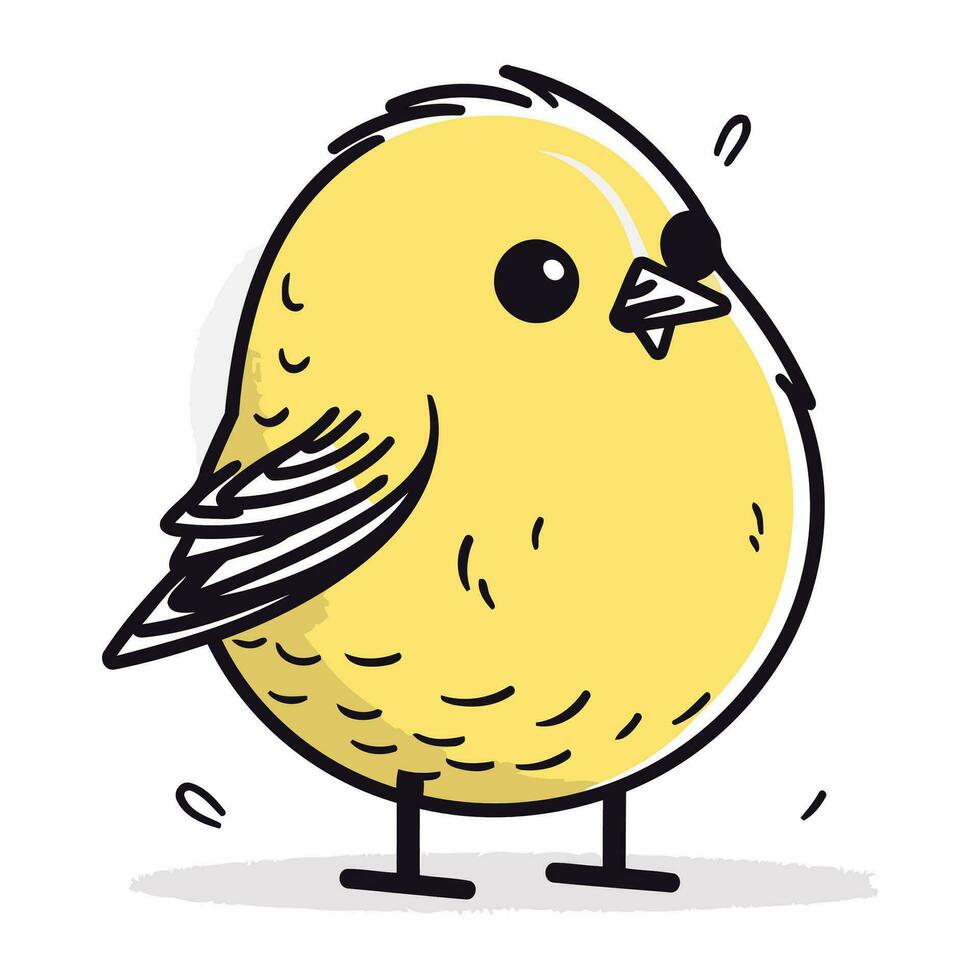 linda pequeño polluelo en blanco antecedentes. mano dibujado vector ilustración.