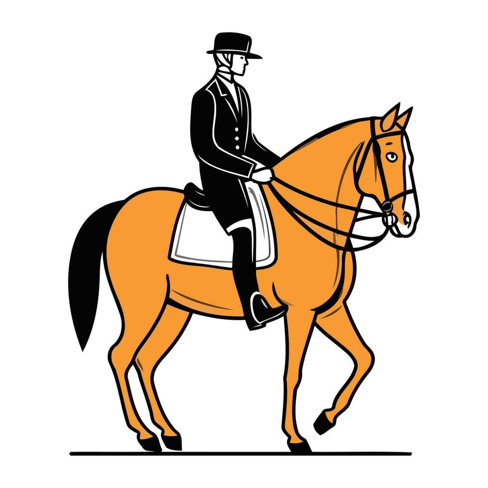Equestrian sport. Equestrian sport. Vector illustration.