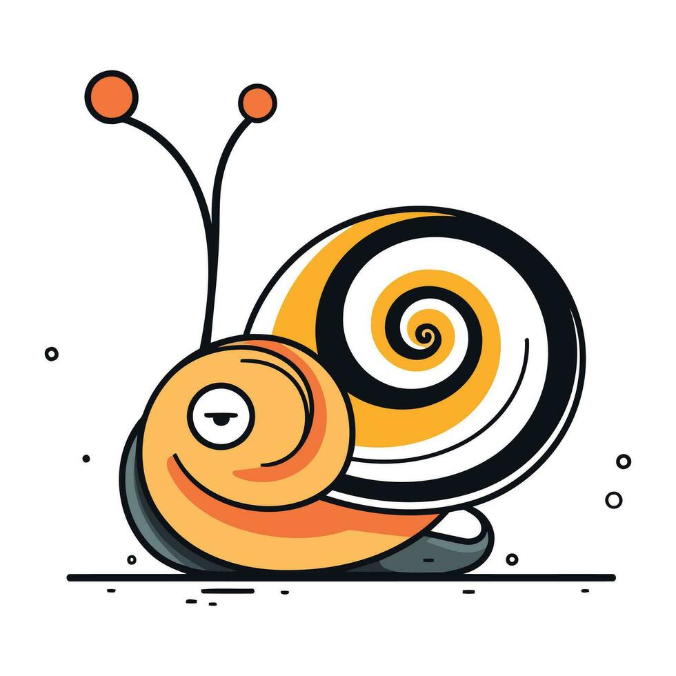 caracol vector ilustración. aislado caracol icono en blanco antecedentes.