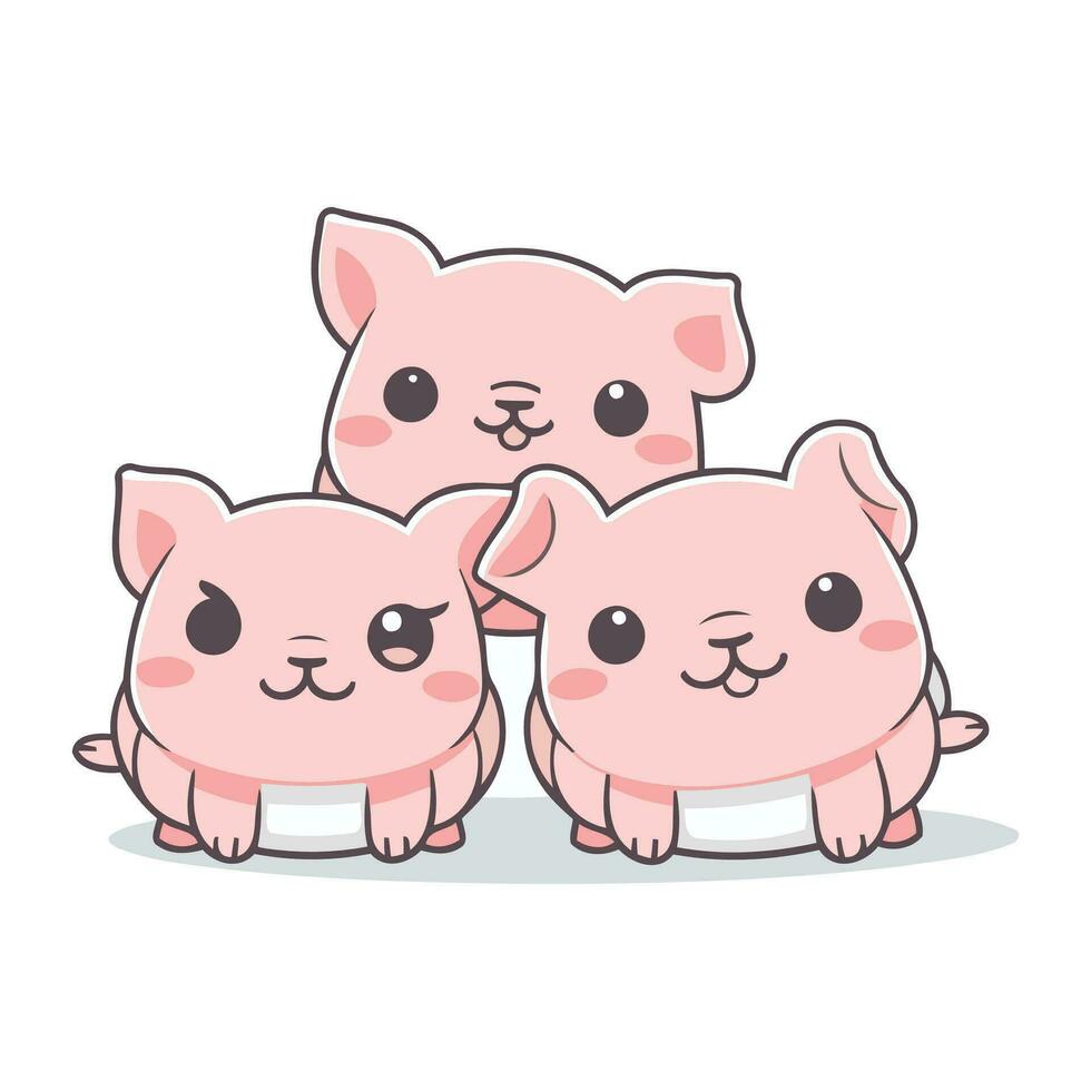 cute pig cartoon design. vector illustration eps10 graphic.