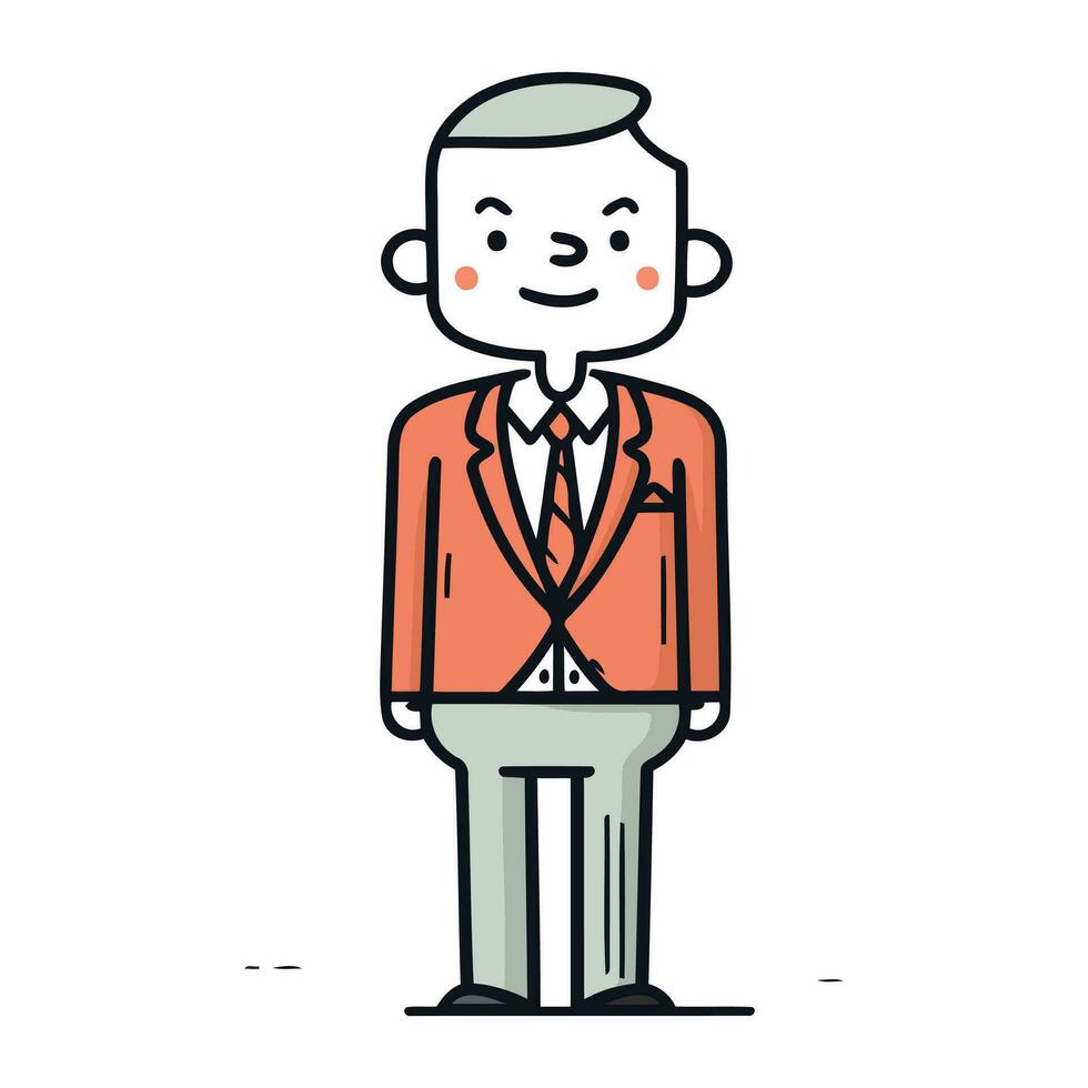 Businessman in suit. Vector illustration. Businessman in suit.