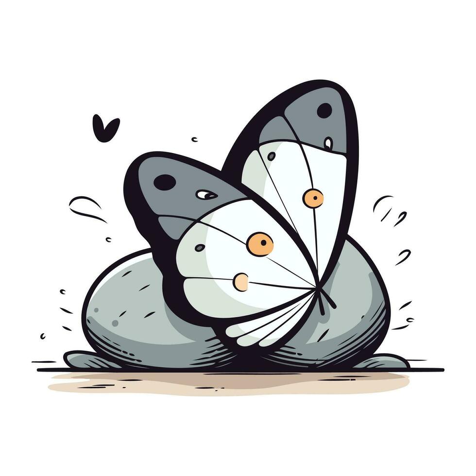 Butterfly vector illustration. Isolated on a white background.