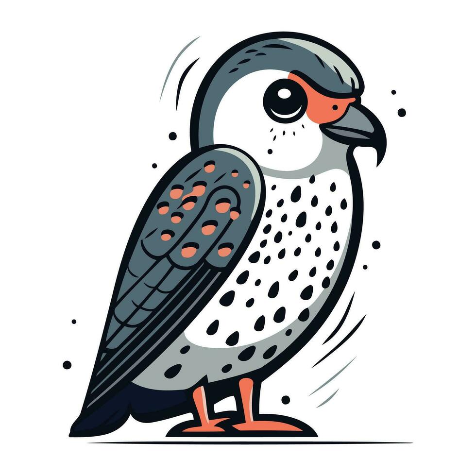 Pigeon. Vector illustration of a bird in cartoon style.