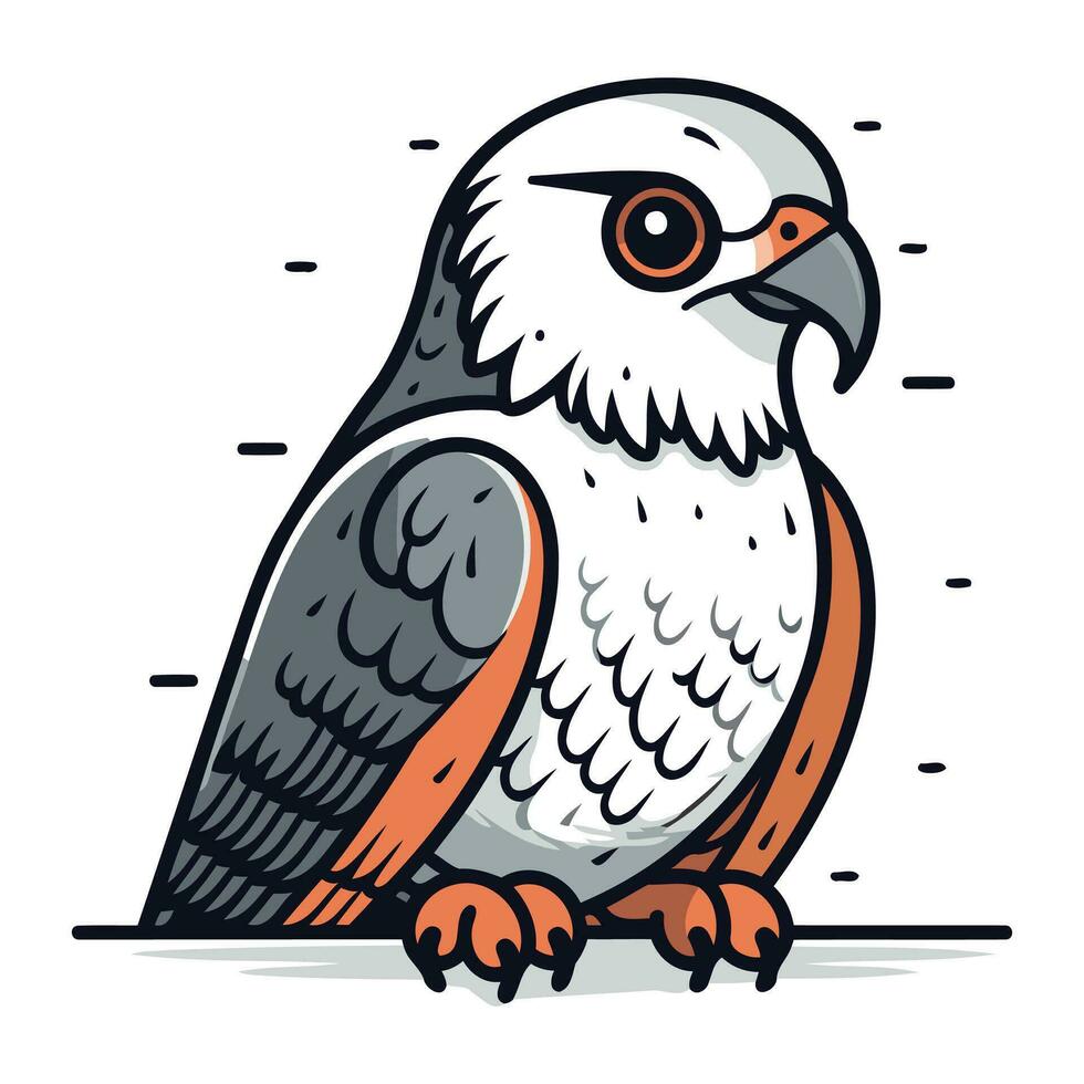 águila dibujos animados mascota. vector ilustración de un pájaro en dibujos animados estilo.