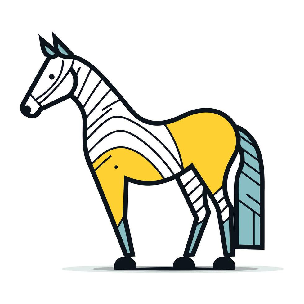 caballo icono. vector ilustración. plano diseño estilo. moderno colores.