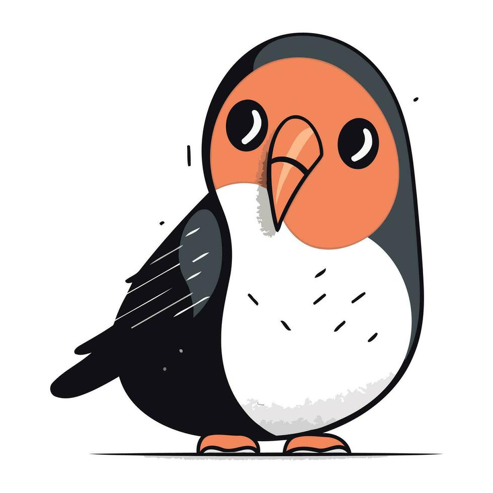linda pingüino. vector ilustración de un linda pingüino.