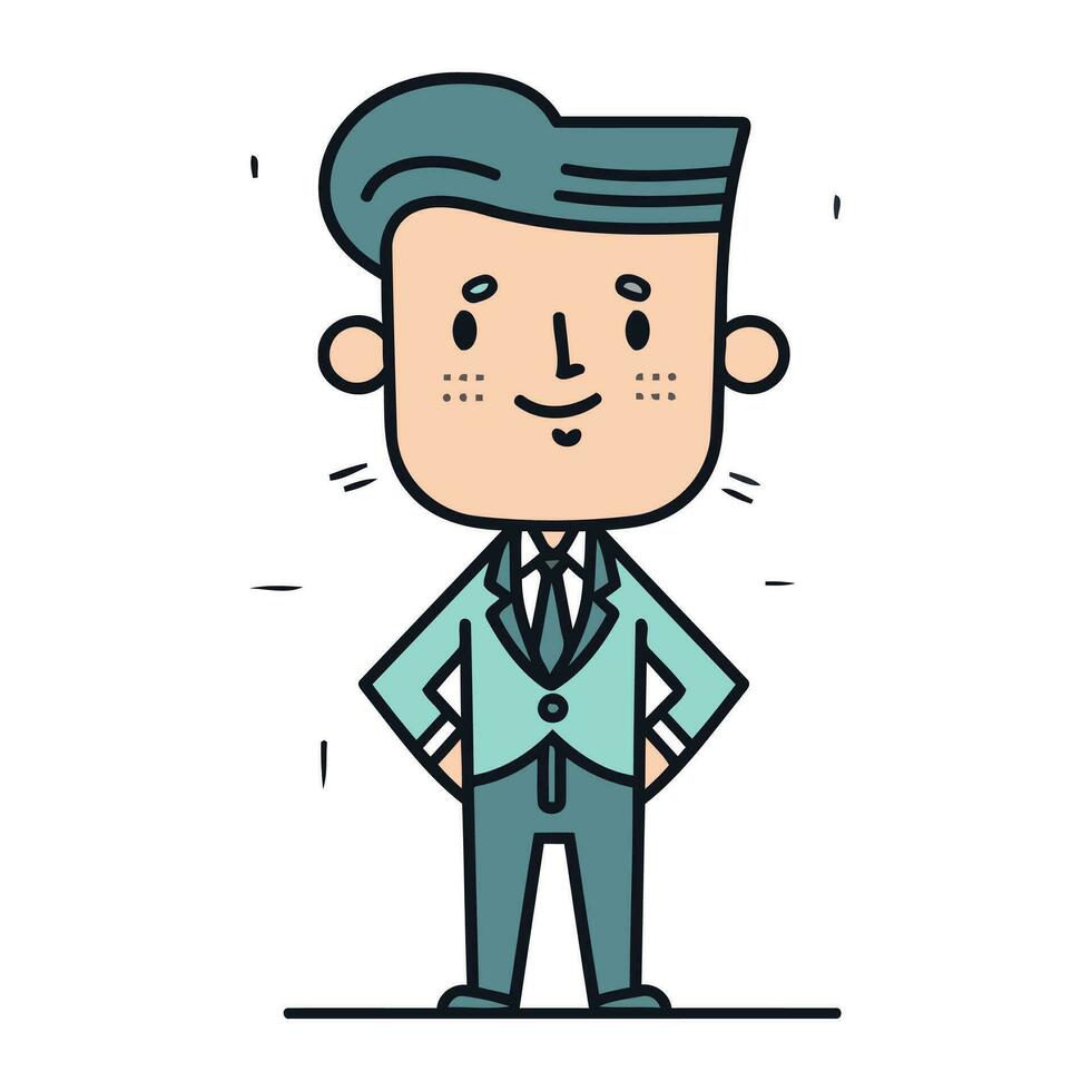 personaje ilustración diseño. empresario en traje dibujos animados.eps.eps vector