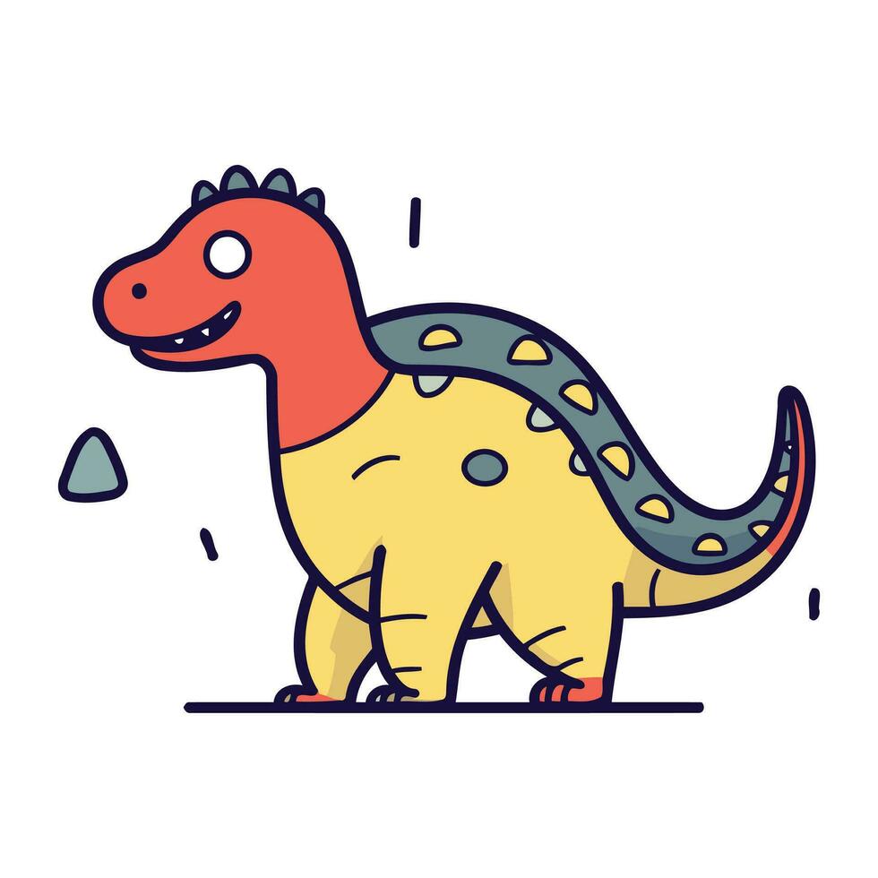 dinosaurio garabatear línea icono. vector ilustración. eps 10