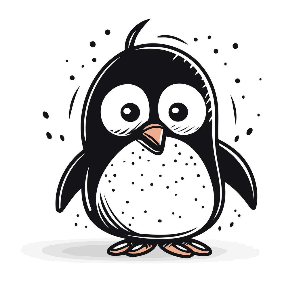 Penguin cartoon design. Animal zoo life nature character childhood and adorable theme Vector illustration