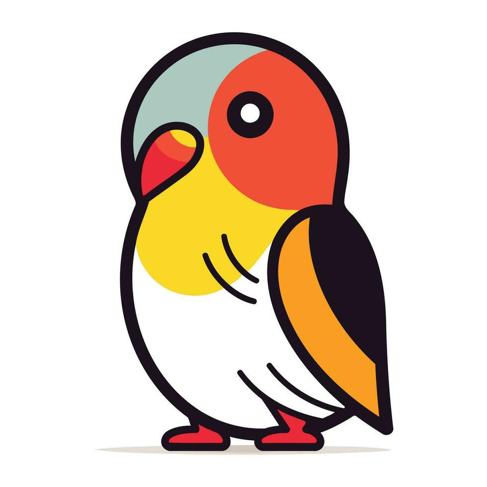 Parrot icon. Flat design. Vector Illustration. EPS 10