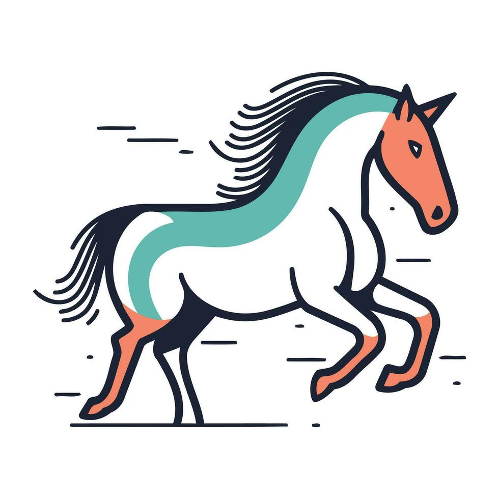 caballo icono. vector ilustración de un caballo en un plano estilo.