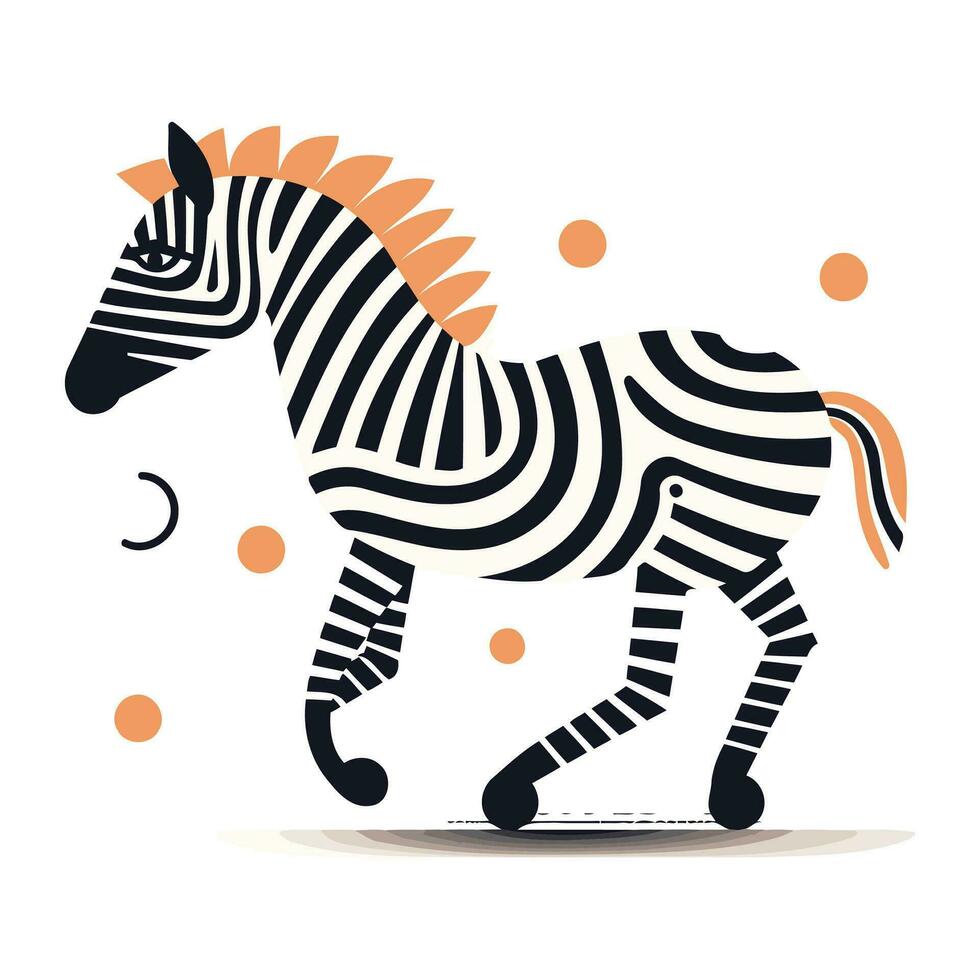 Zebra. Zebra zebra. Zebra vector illustration.