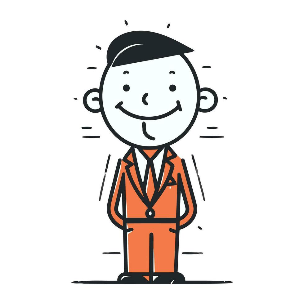 empresario sonriente vector icono. empresario sonriente dibujos animados personaje.