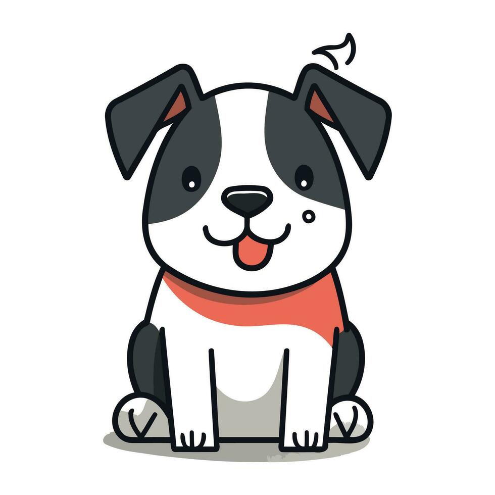 Cute dog character cartoon vector illustration. Cute dog mascot.