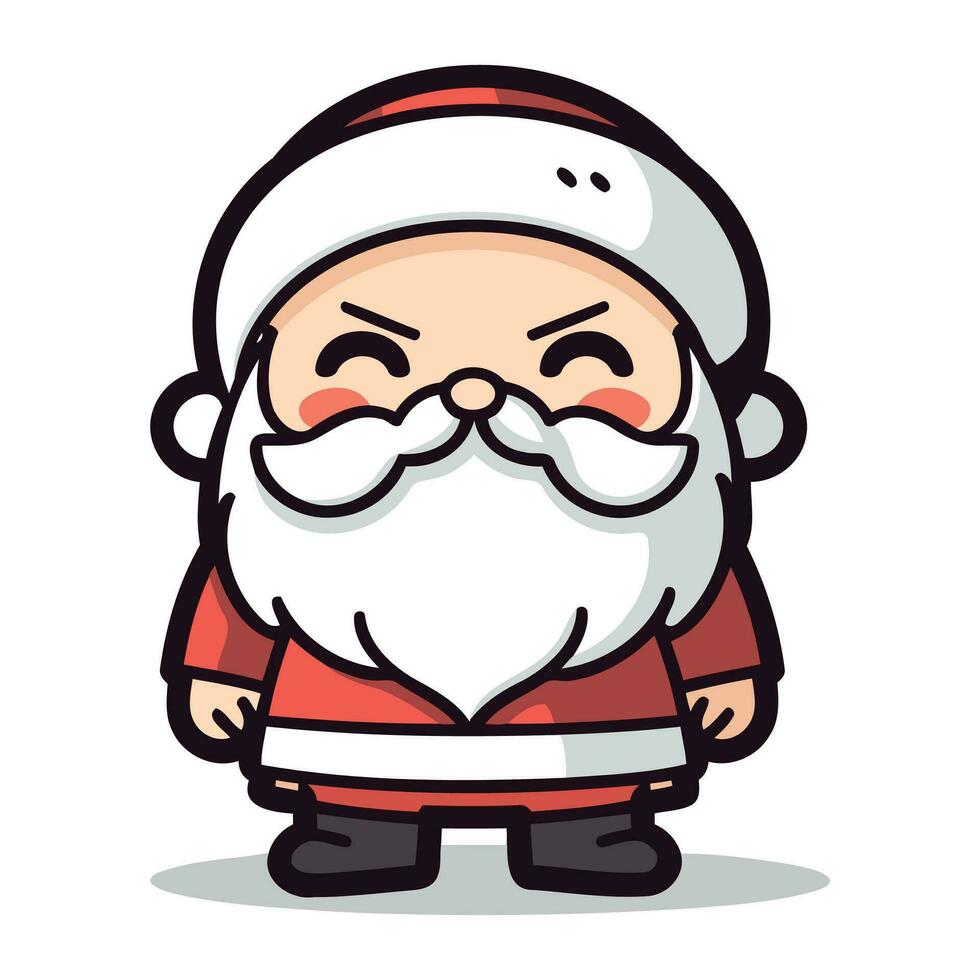 Papa Noel claus dibujos animados mascota personaje vector ilustración