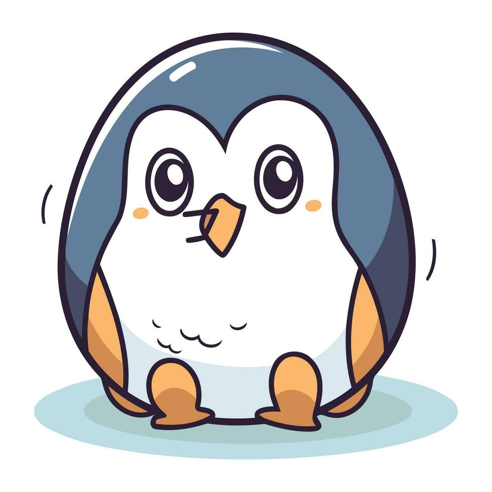 cute penguin cartoon vector illustration graphic design vector illustration graphic design