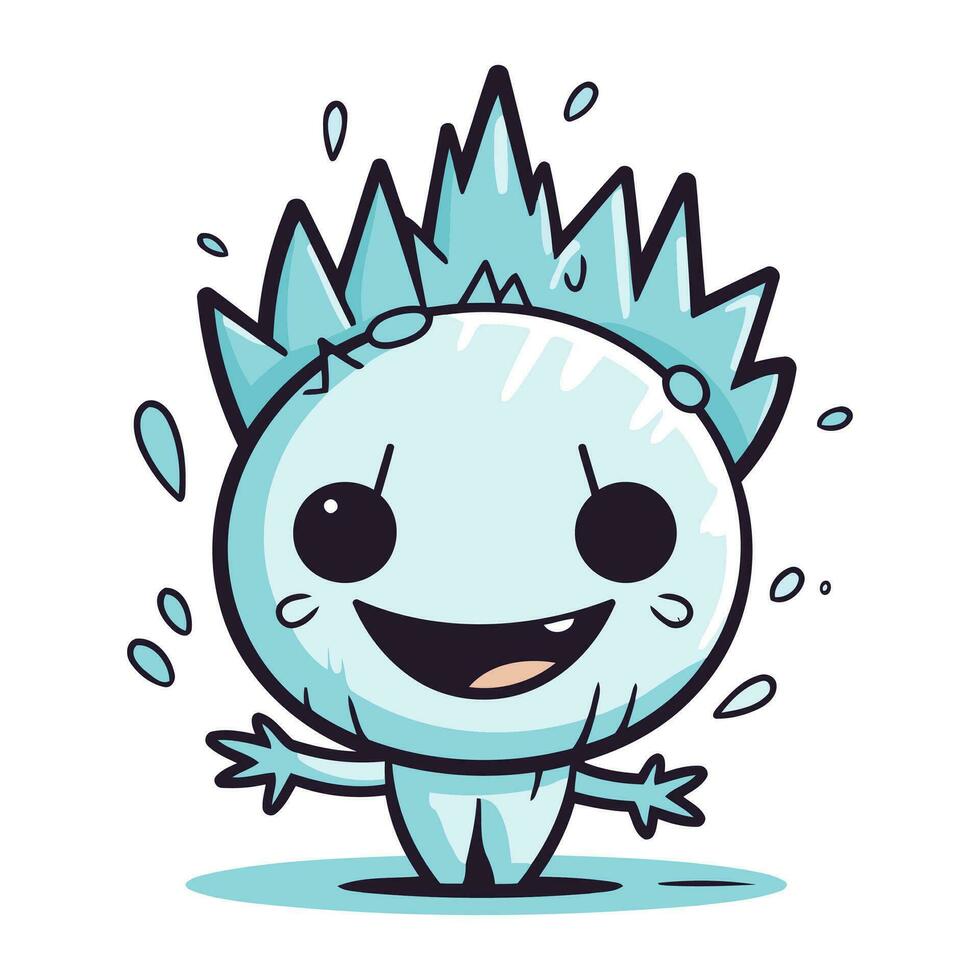 Cute cartoon monster. Vector illustration isolated on a white background.