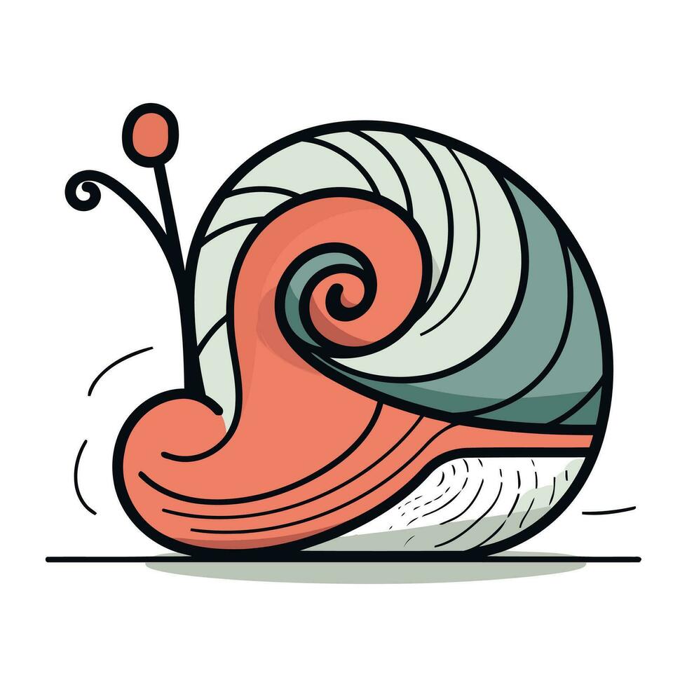 Snail vector icon. Cartoon illustration of snail vector icon for web