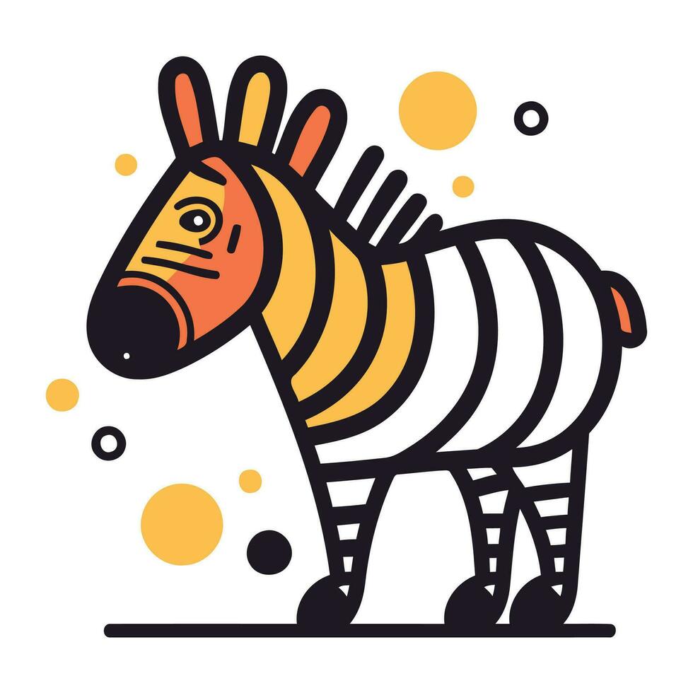 Zebra vector illustration. Zebra icon. Zebra symbol.