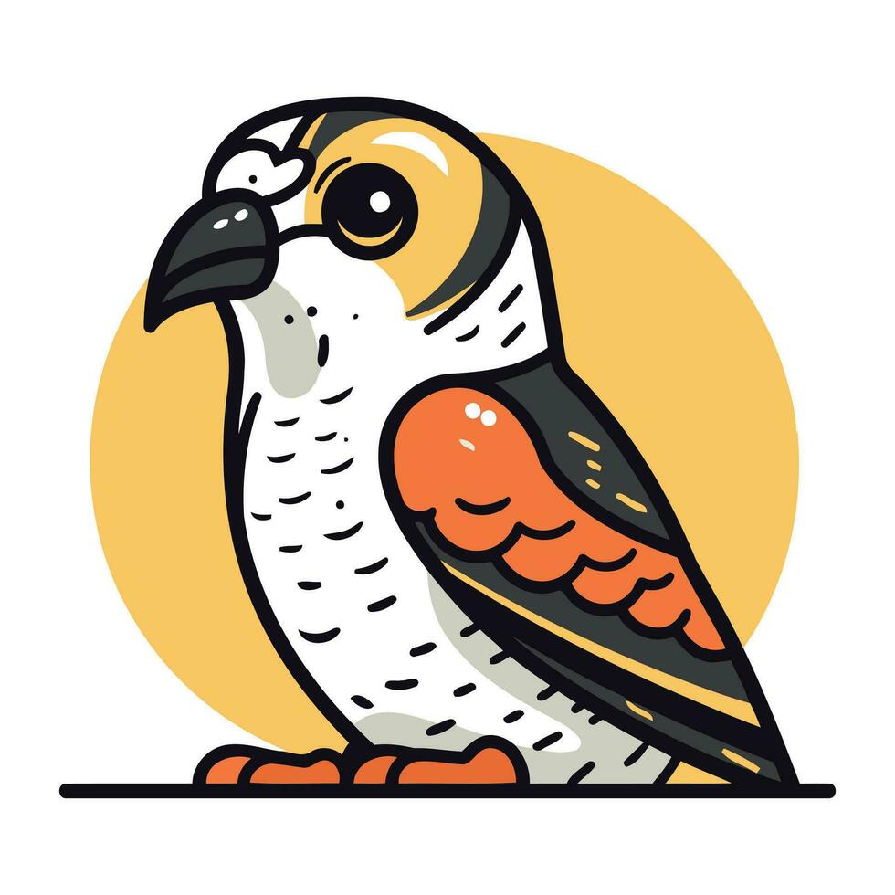 vector ilustración de un rojo facturado piñonero pájaro.