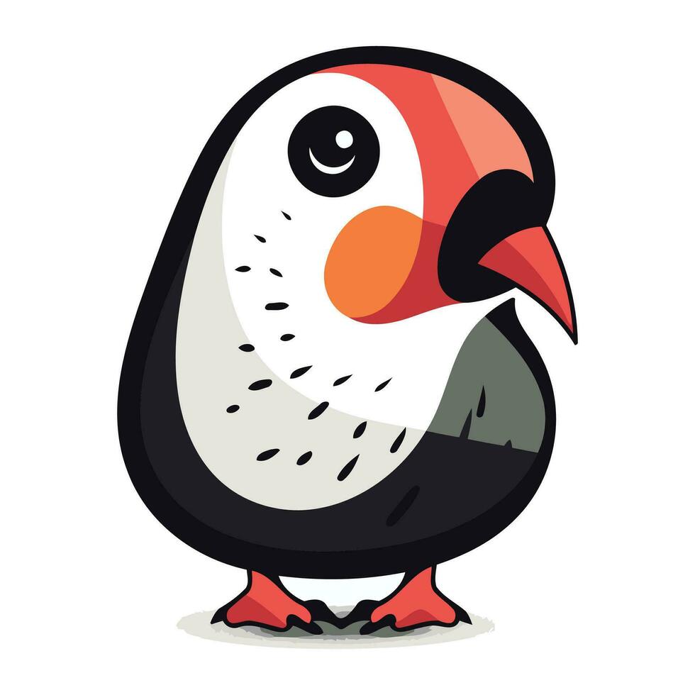 pingüino aislado en blanco antecedentes. vector ilustración en dibujos animados estilo.