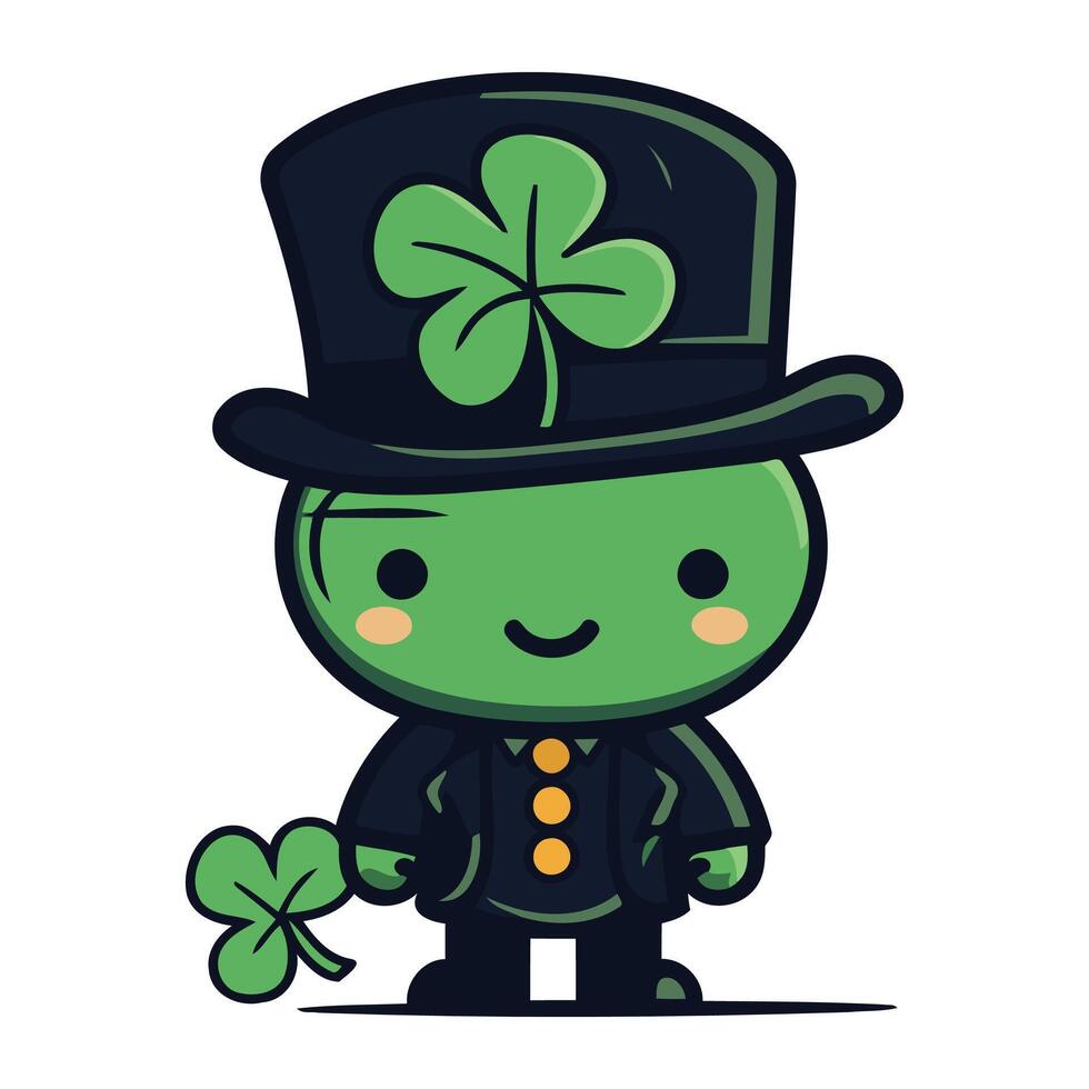 Cute Leprechaun Cartoon Character. Vector Illustration. 32926102 Vector