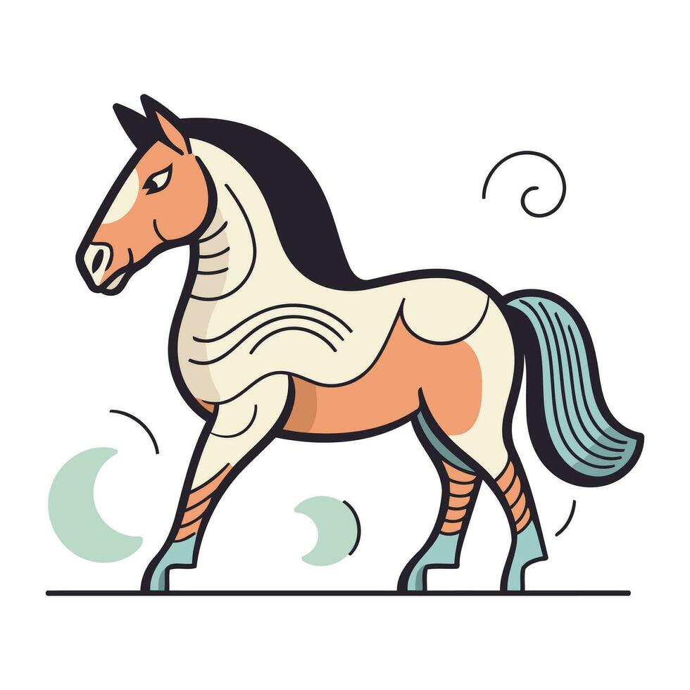 caballo icono. vector ilustración de un caballo en blanco antecedentes.