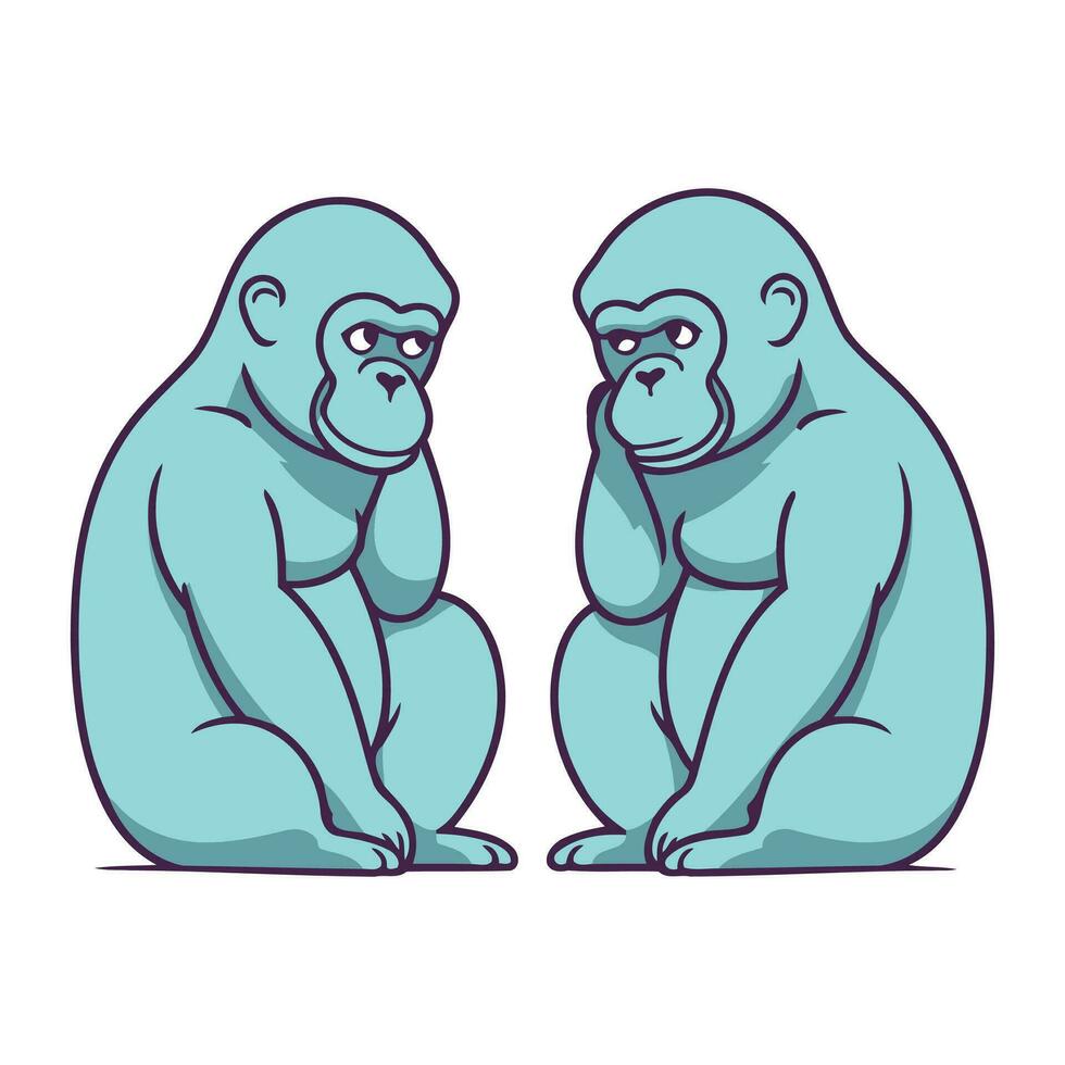 gorila icono. dibujos animados ilustración de gorila vector icono para web diseño