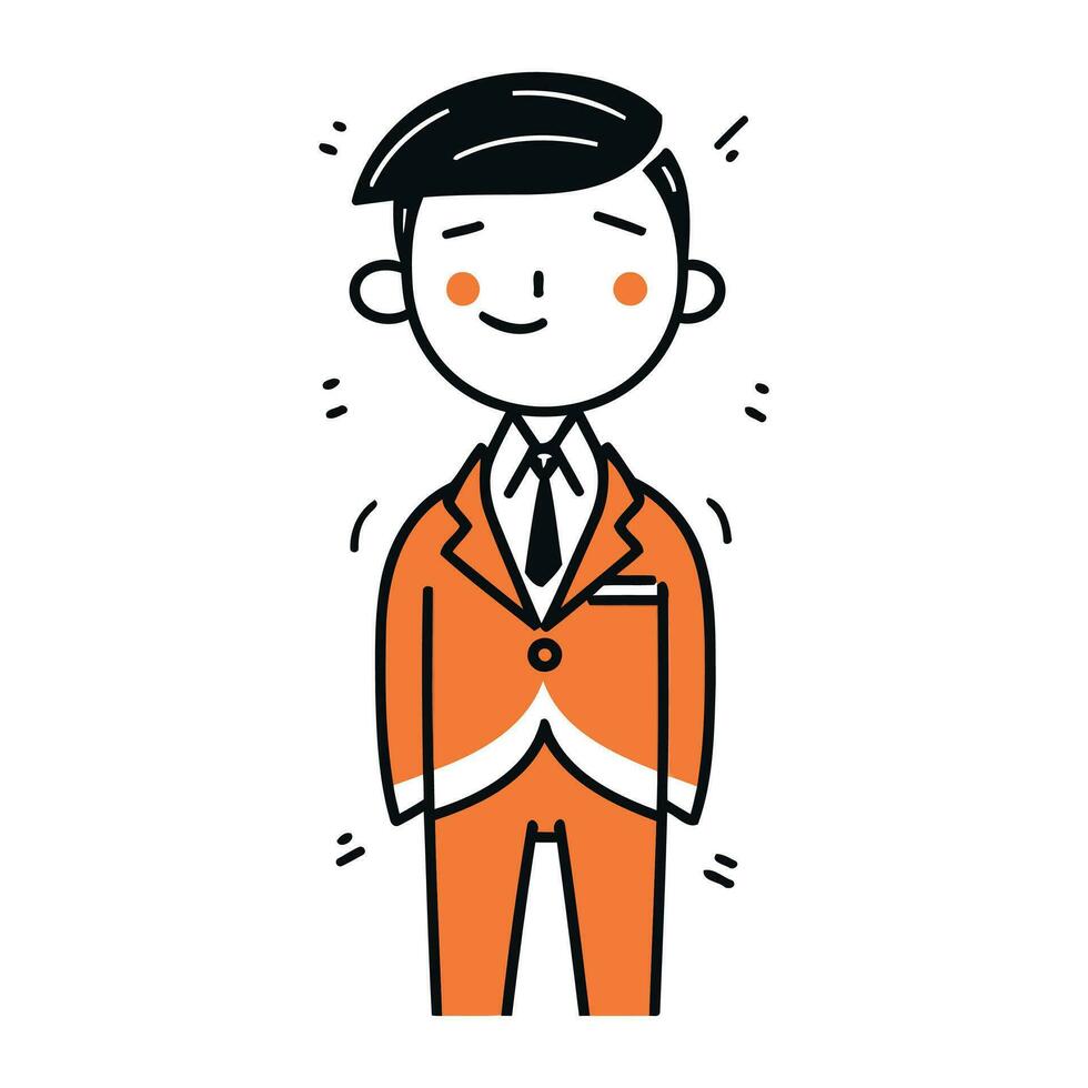 dibujos animados empresario en traje. vector ilustración de un hombre en traje.