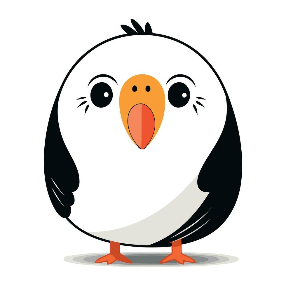 linda pingüino aislado en un blanco antecedentes. vector ilustración.