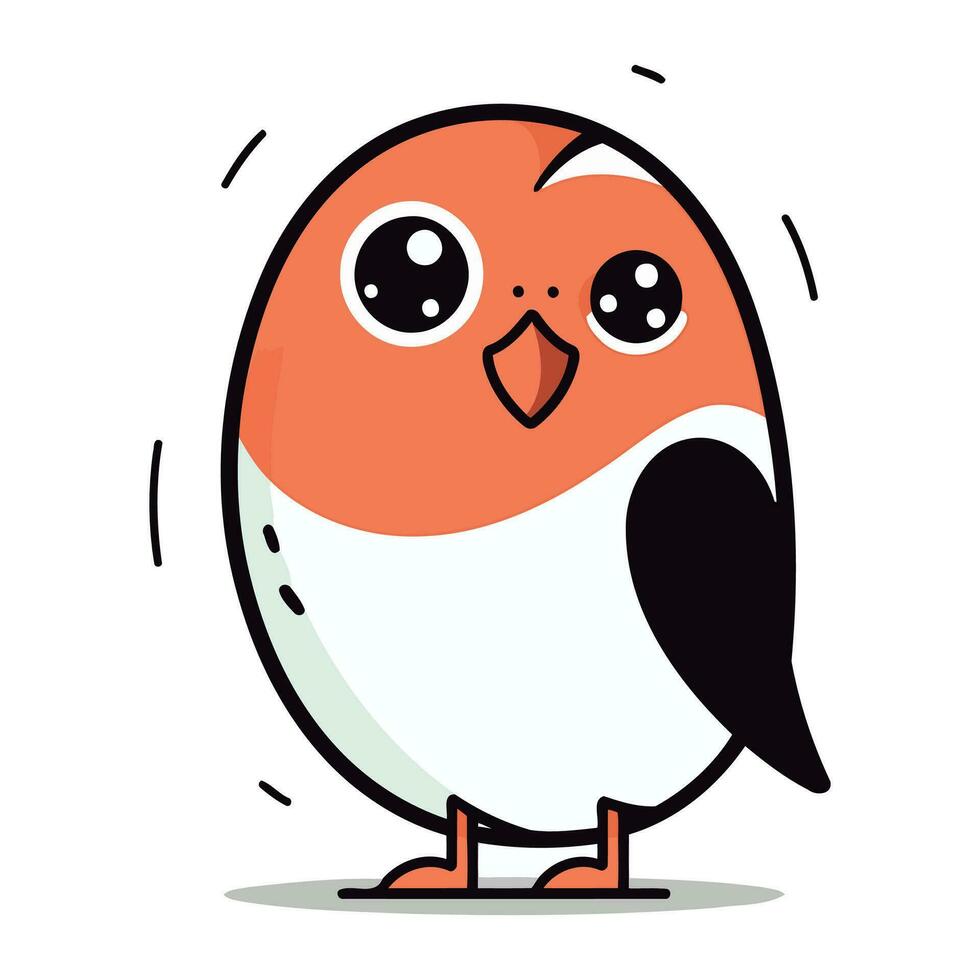 piñonero dibujos animados vector ilustración. linda pequeño pájaro personaje.
