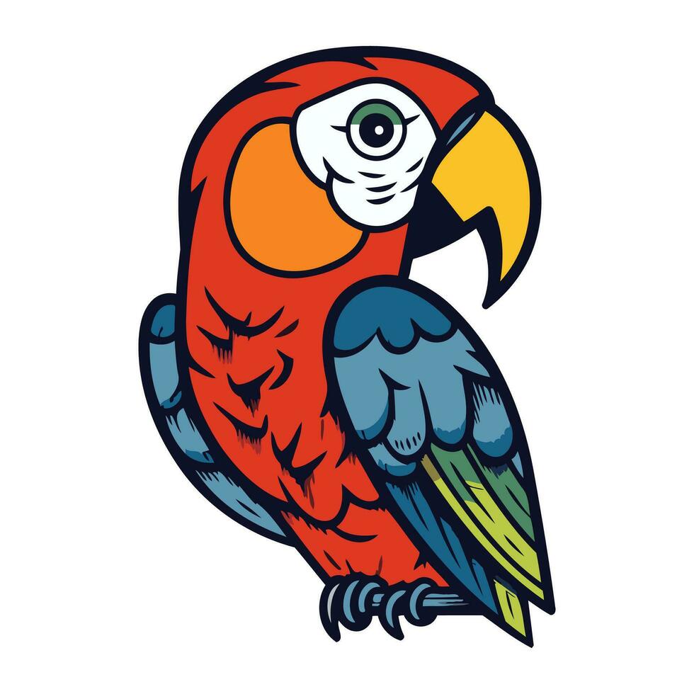 Parrot icon. Cartoon illustration of parrot vector icon for web