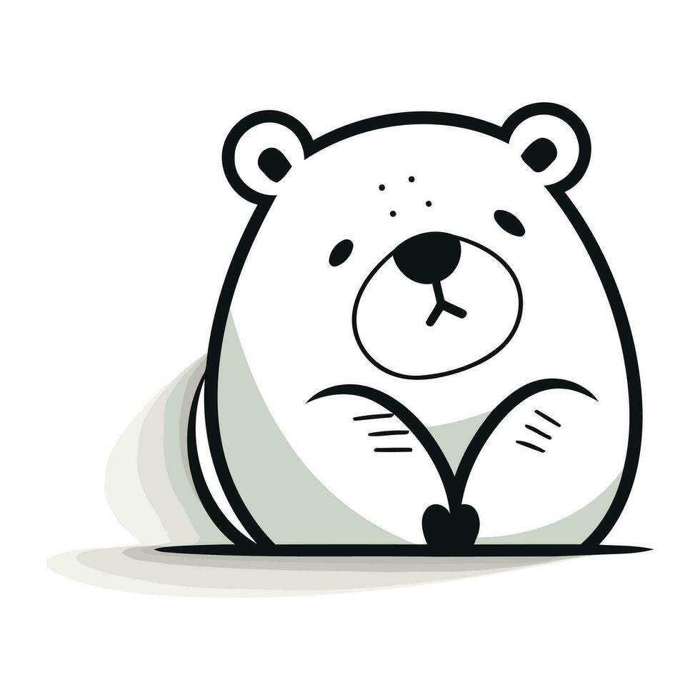 cute bear cartoon isolated icon design. vector illustration eps10 graphic