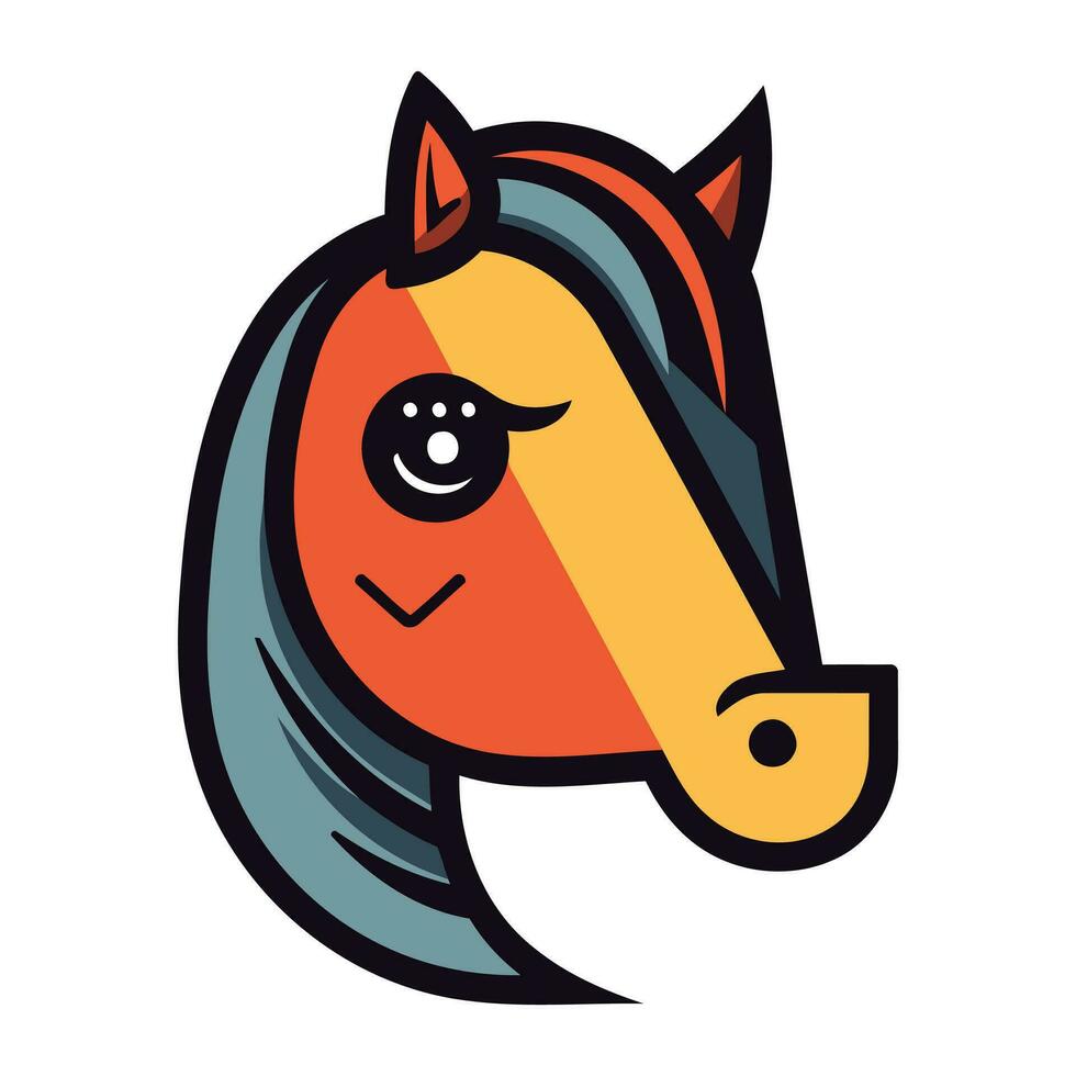 caballo cabeza icono. dibujos animados ilustración de caballo cabeza vector icono para web