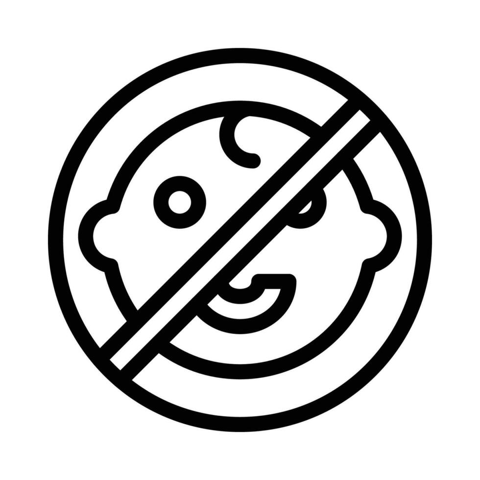 no child symbol icon vector