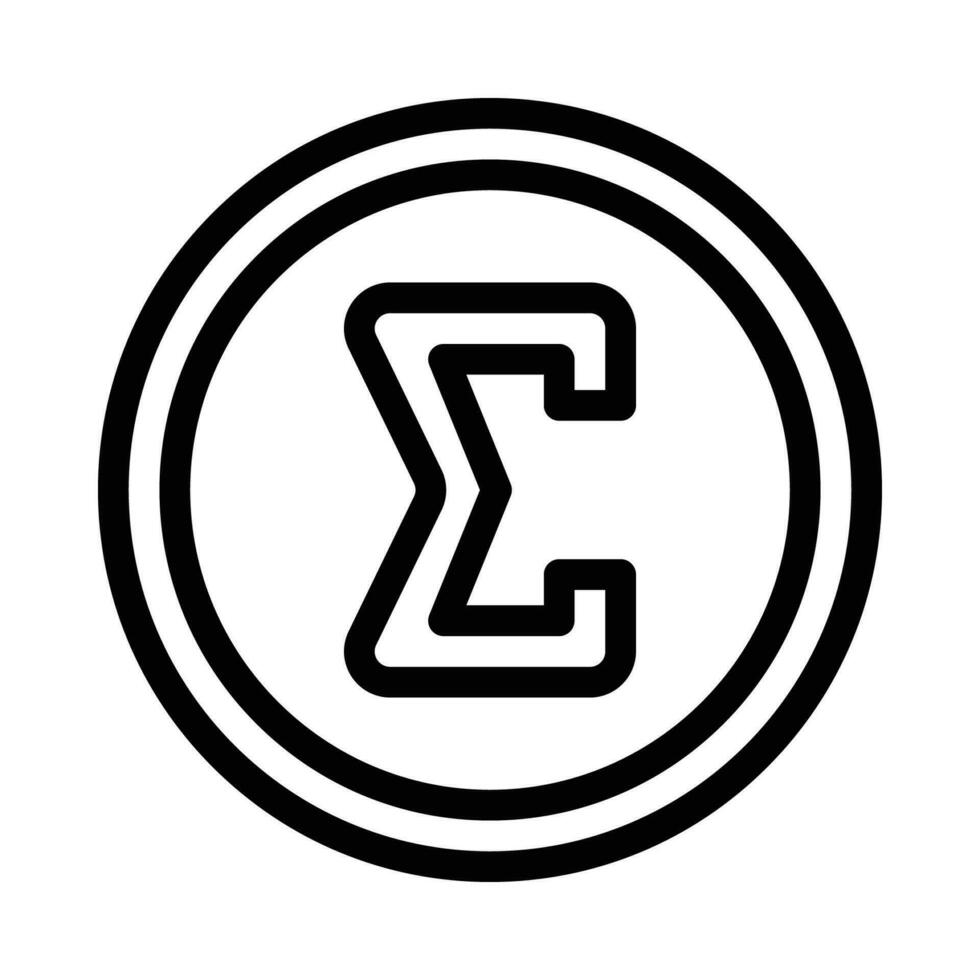 summation symbol icon vector