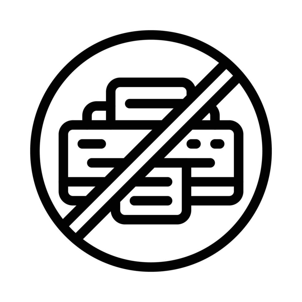 no prints symbol icon vector
