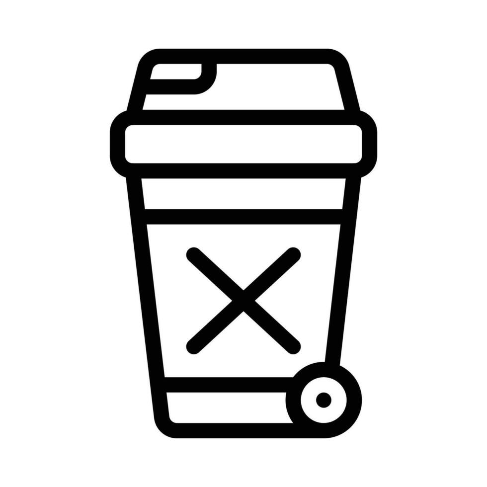 waste bin symbol icon vector