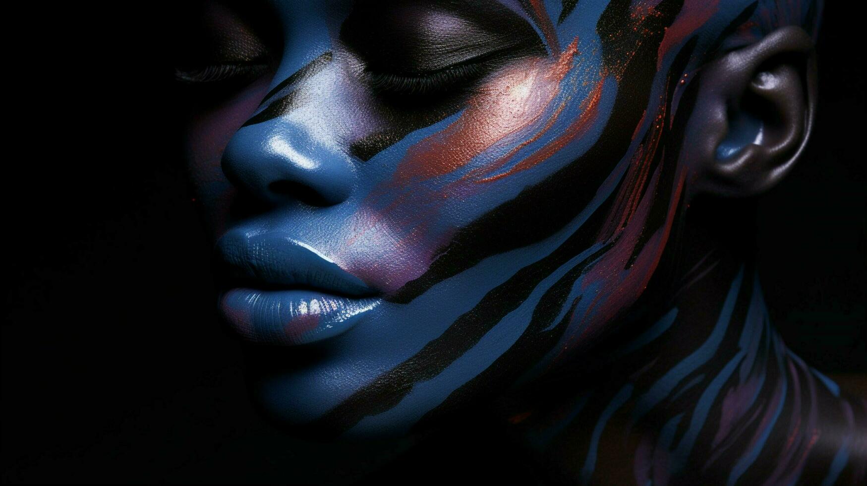 a creative set of make up colors dark photo