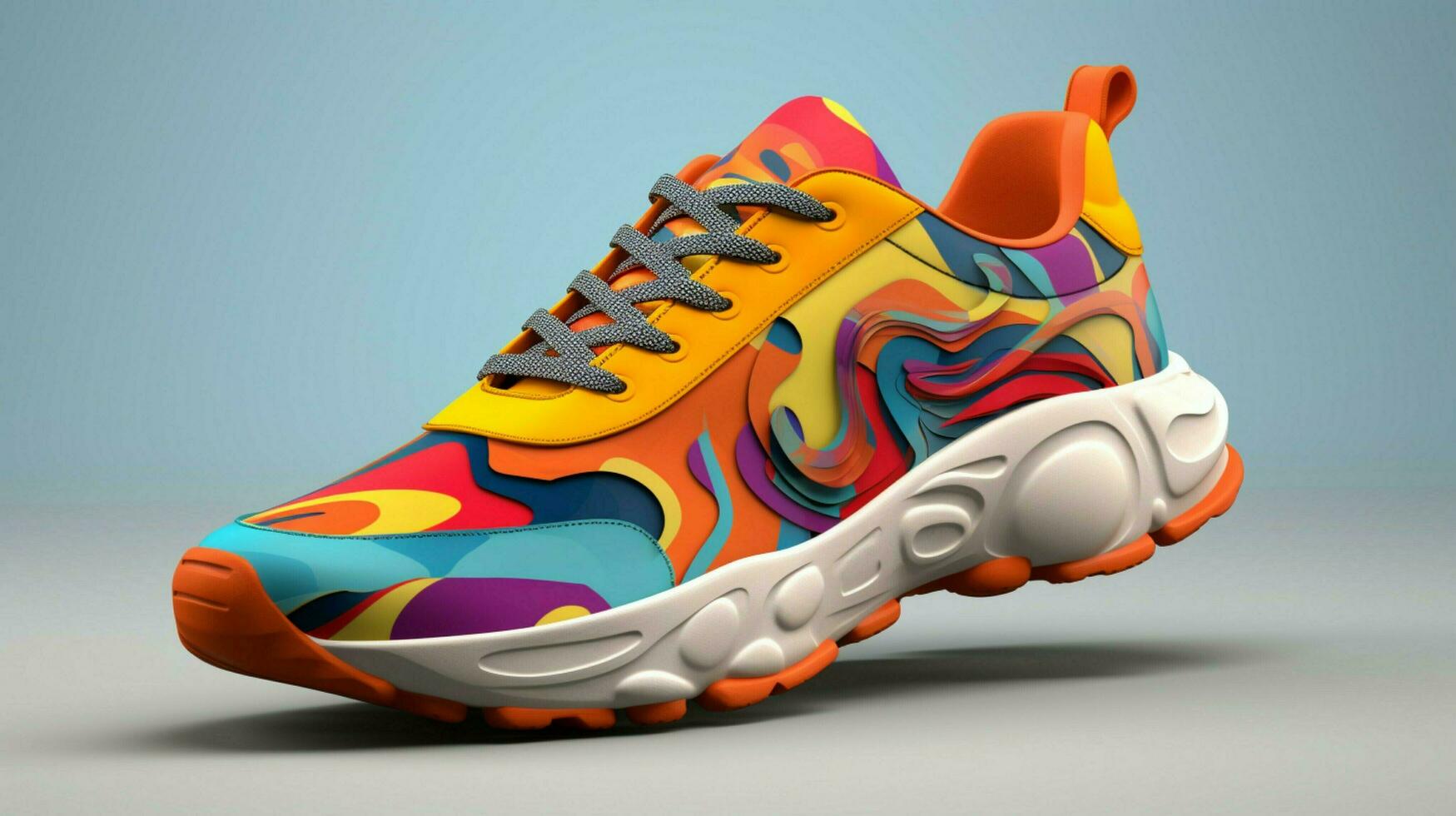 a modern multi colored abstract sports shoe photo
