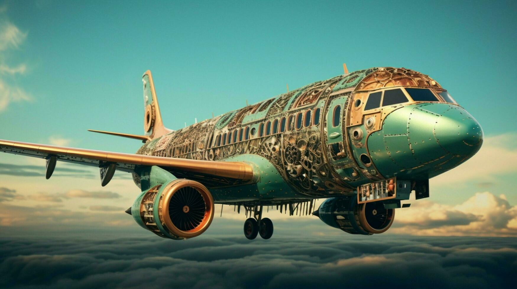 a plane that has the word photo