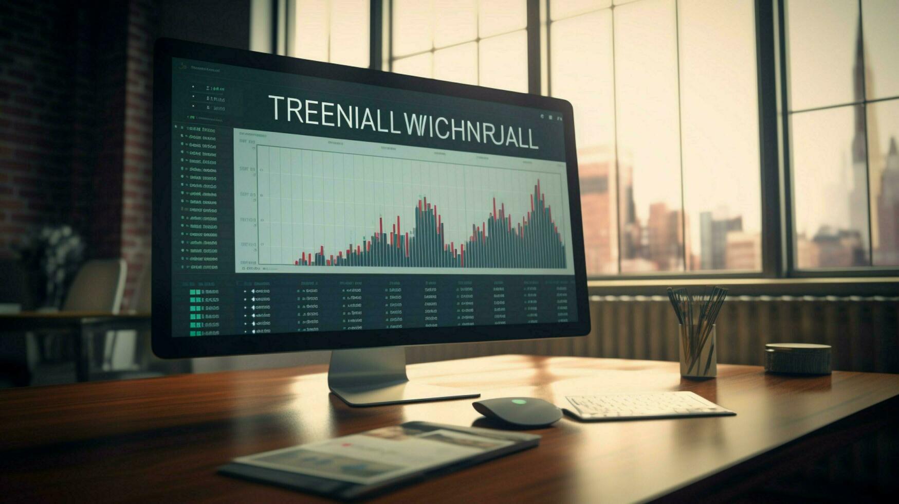 a screen with a graph on it photo