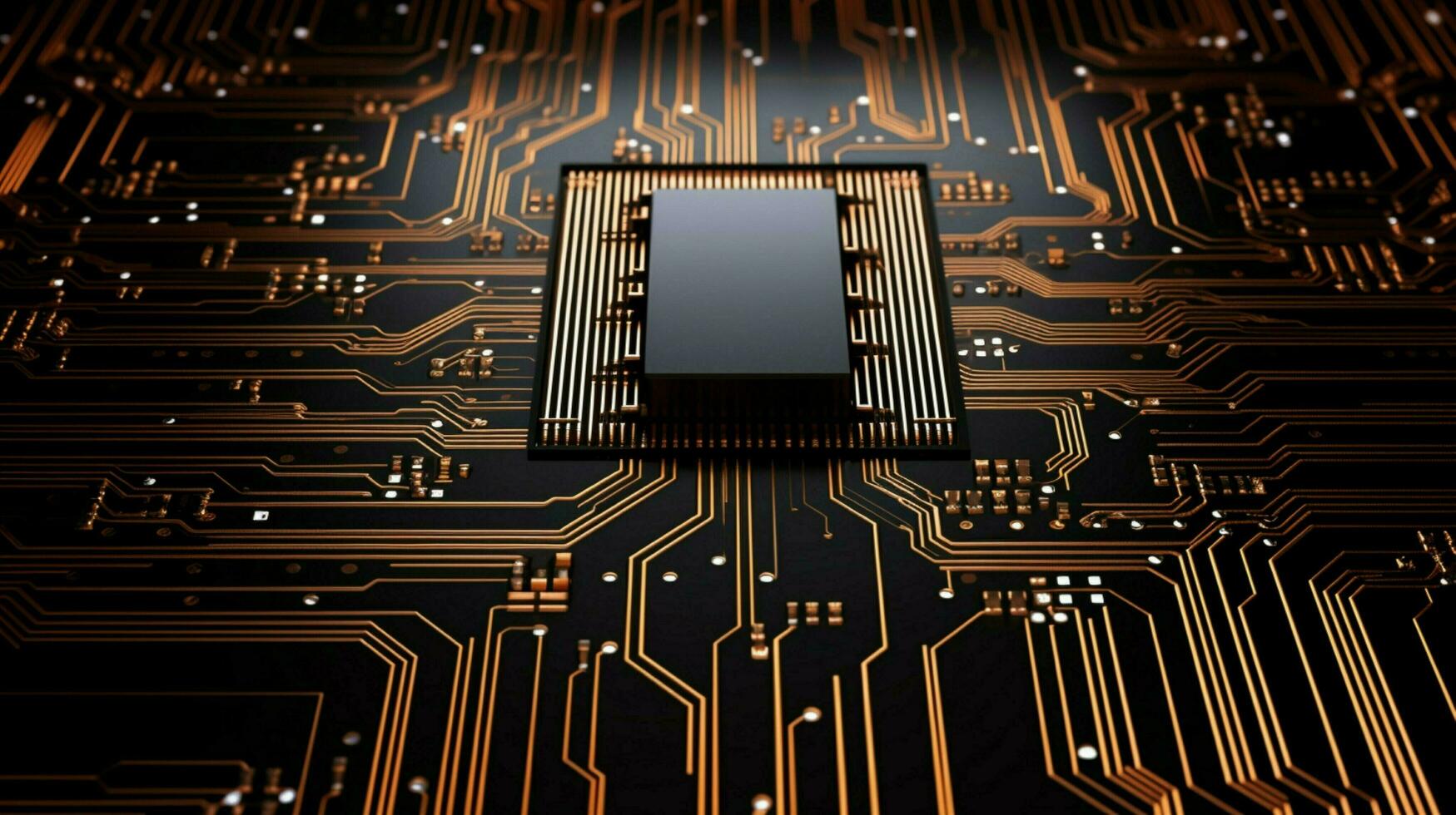 abstract computer chip metal binary code security photo