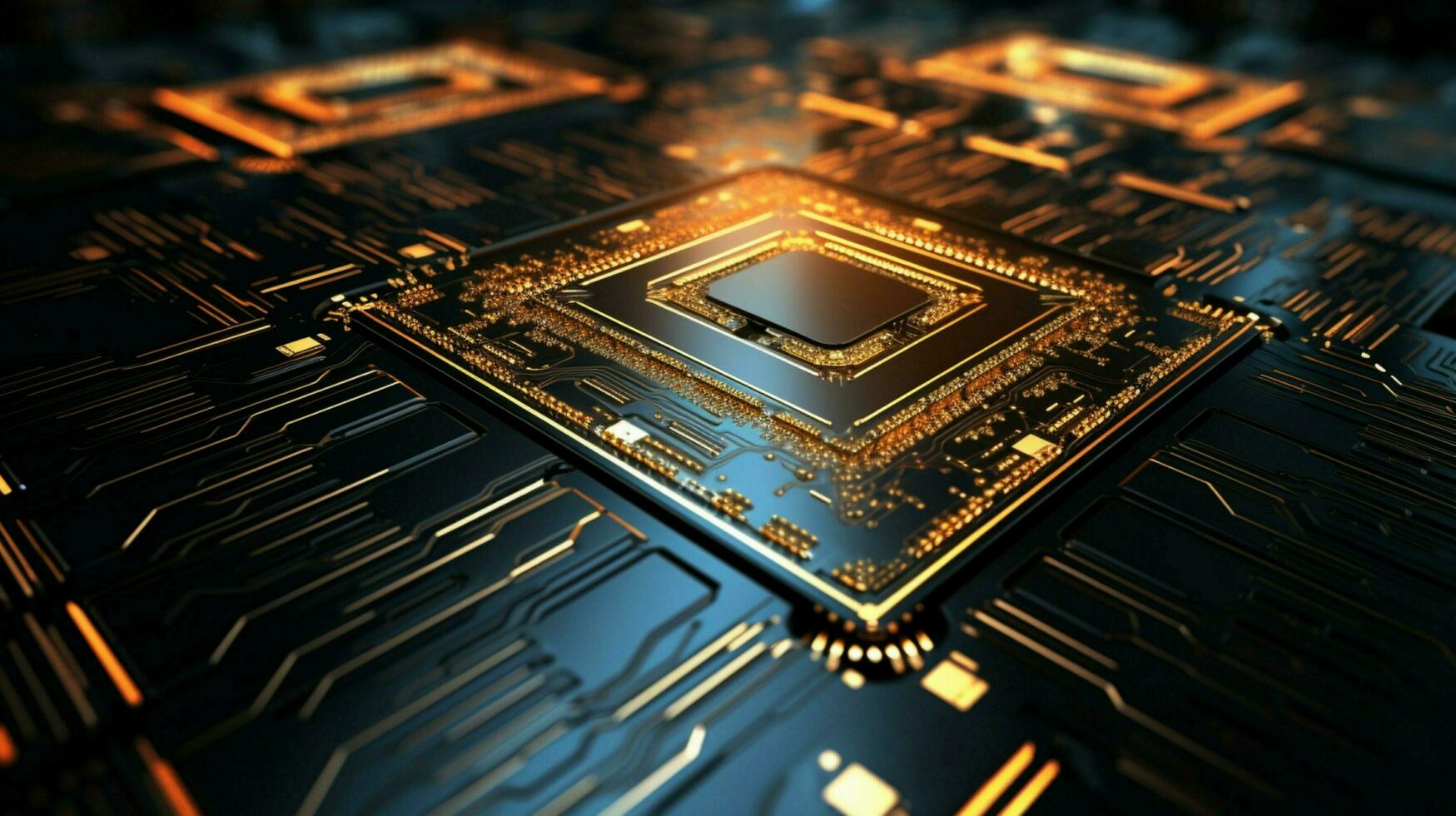 abstract computer chip metal binary code security photo