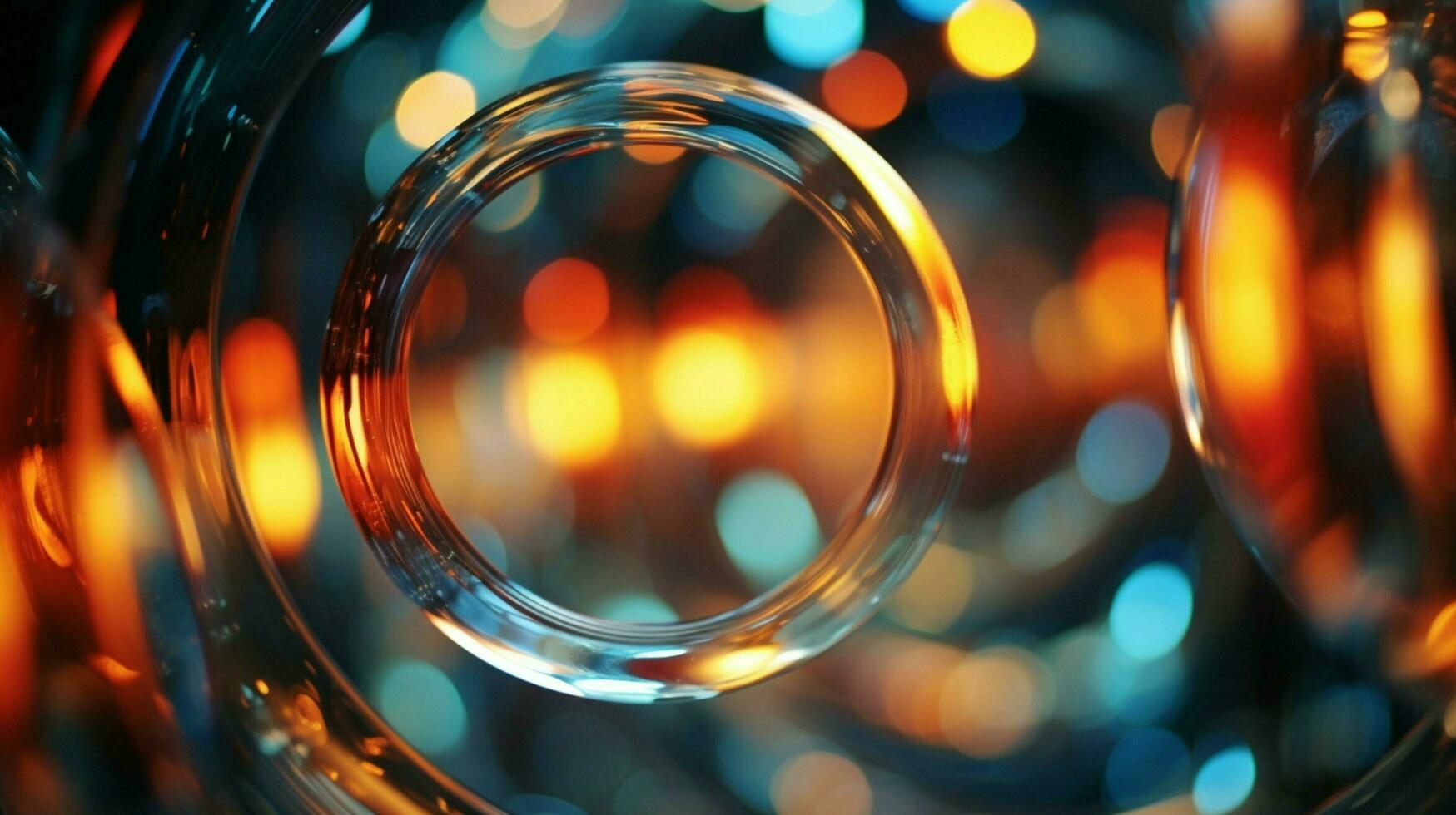 abstract glass circle pattern zoom lens creates creativity photo