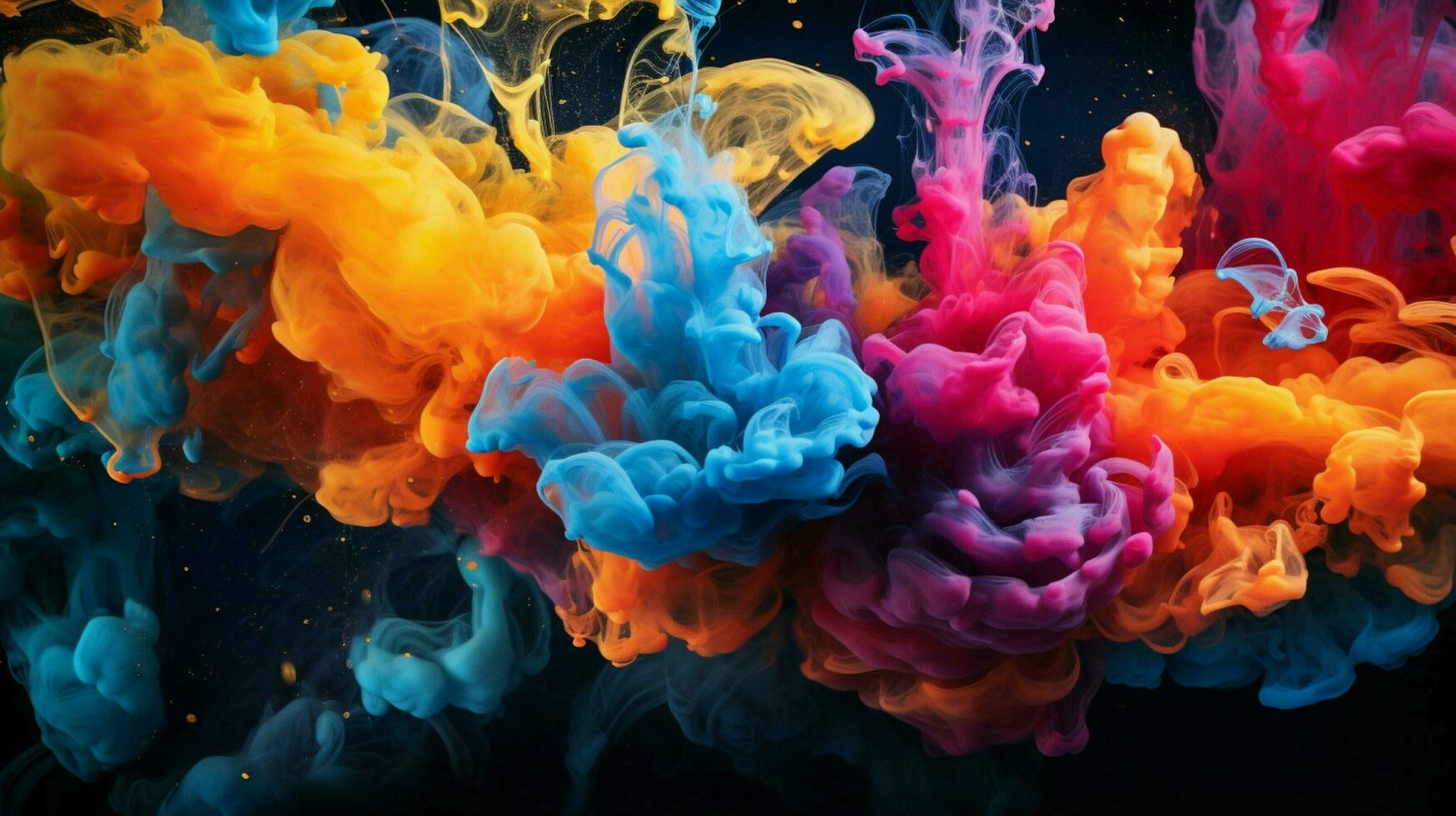 abstract ink paint motion creates vibrant underwater photo