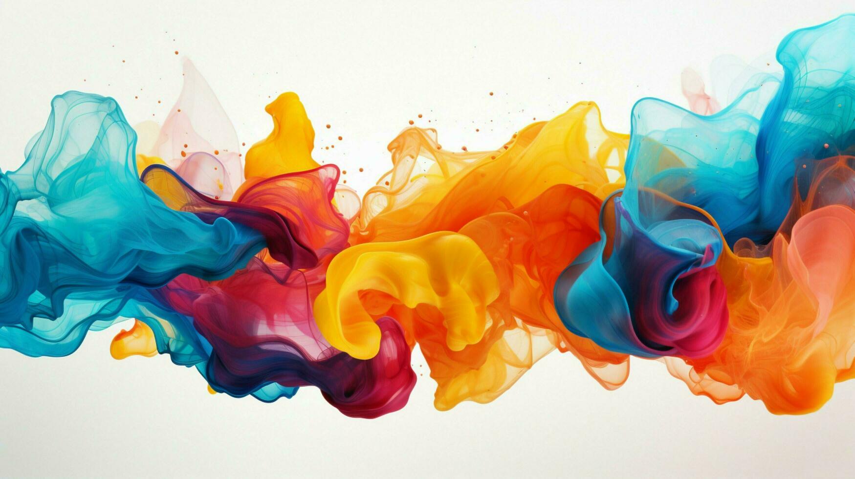 abstract ink wave flowing in vibrant colors photo