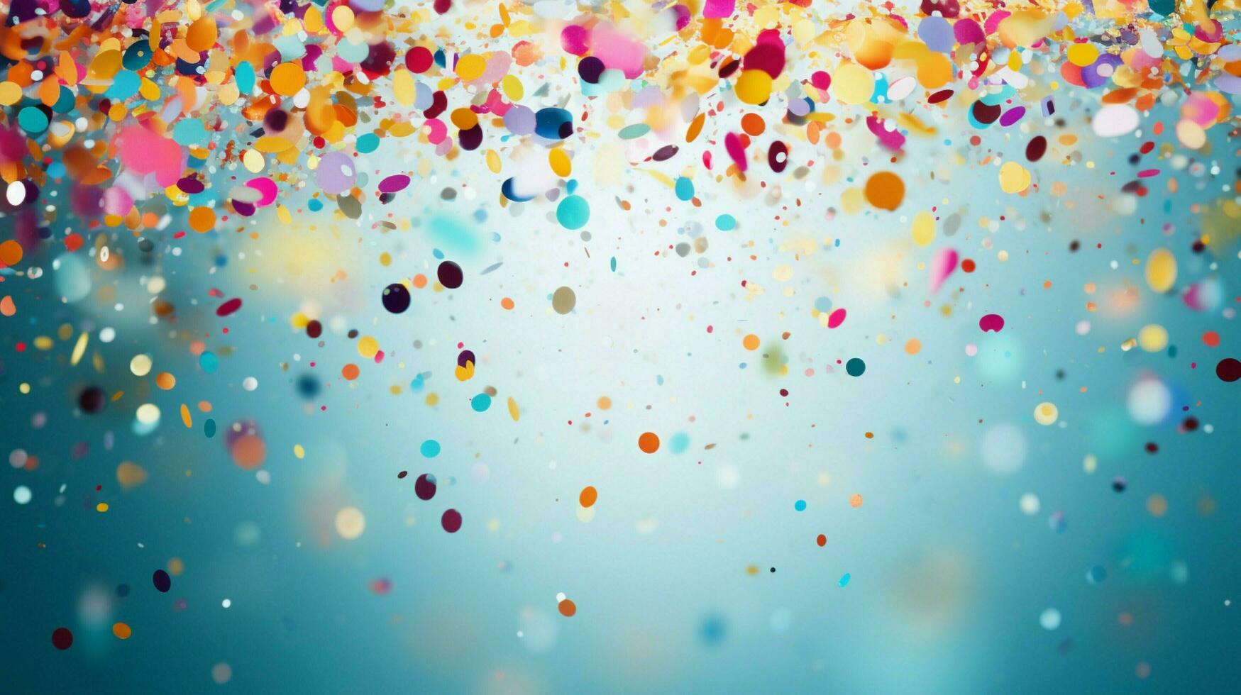 abstract multi colored confetti falling at festive celebration photo